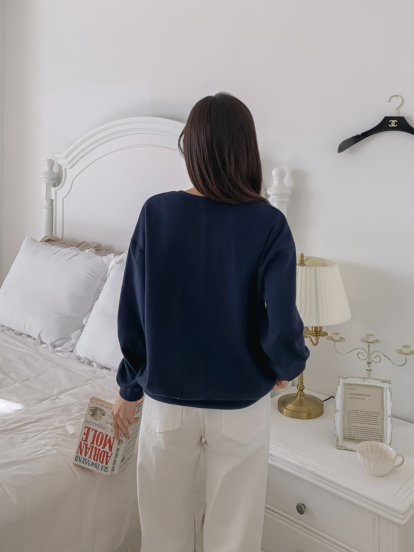 ラウンドネックオーバーサイズ長袖刺繍スウェット | 詳細画像16