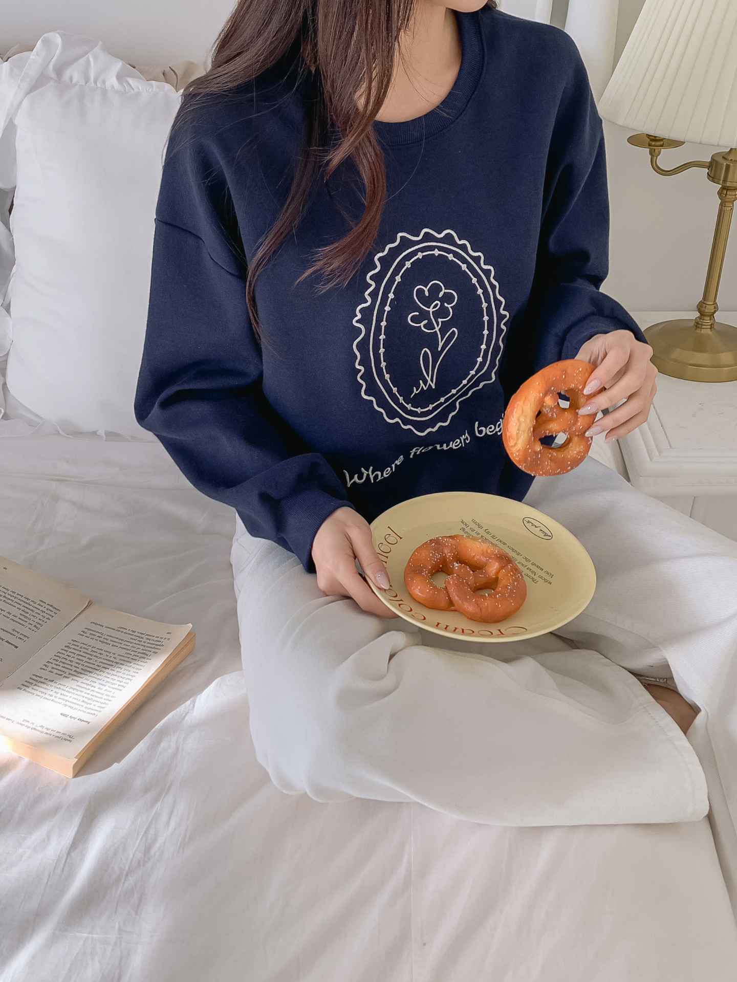 ラウンドネックオーバーサイズ長袖刺繍スウェット | 詳細画像20