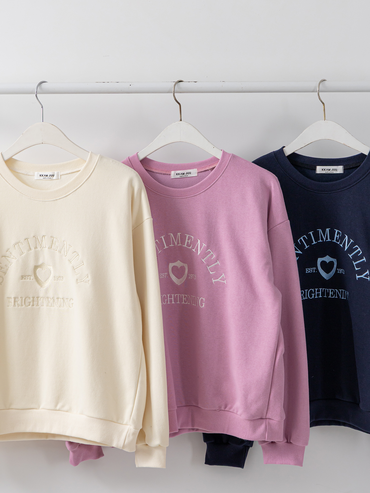 ラウンドネックオーバーサイズ長袖刺繍スウェット | 詳細画像31