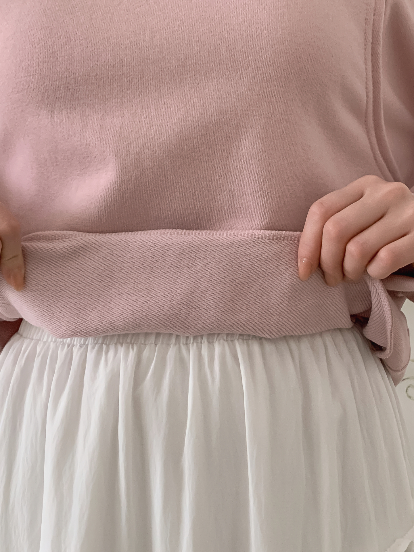 ラウンドネックオーバーサイズルーズオープンショルダー長袖無地スウェット | 詳細画像29