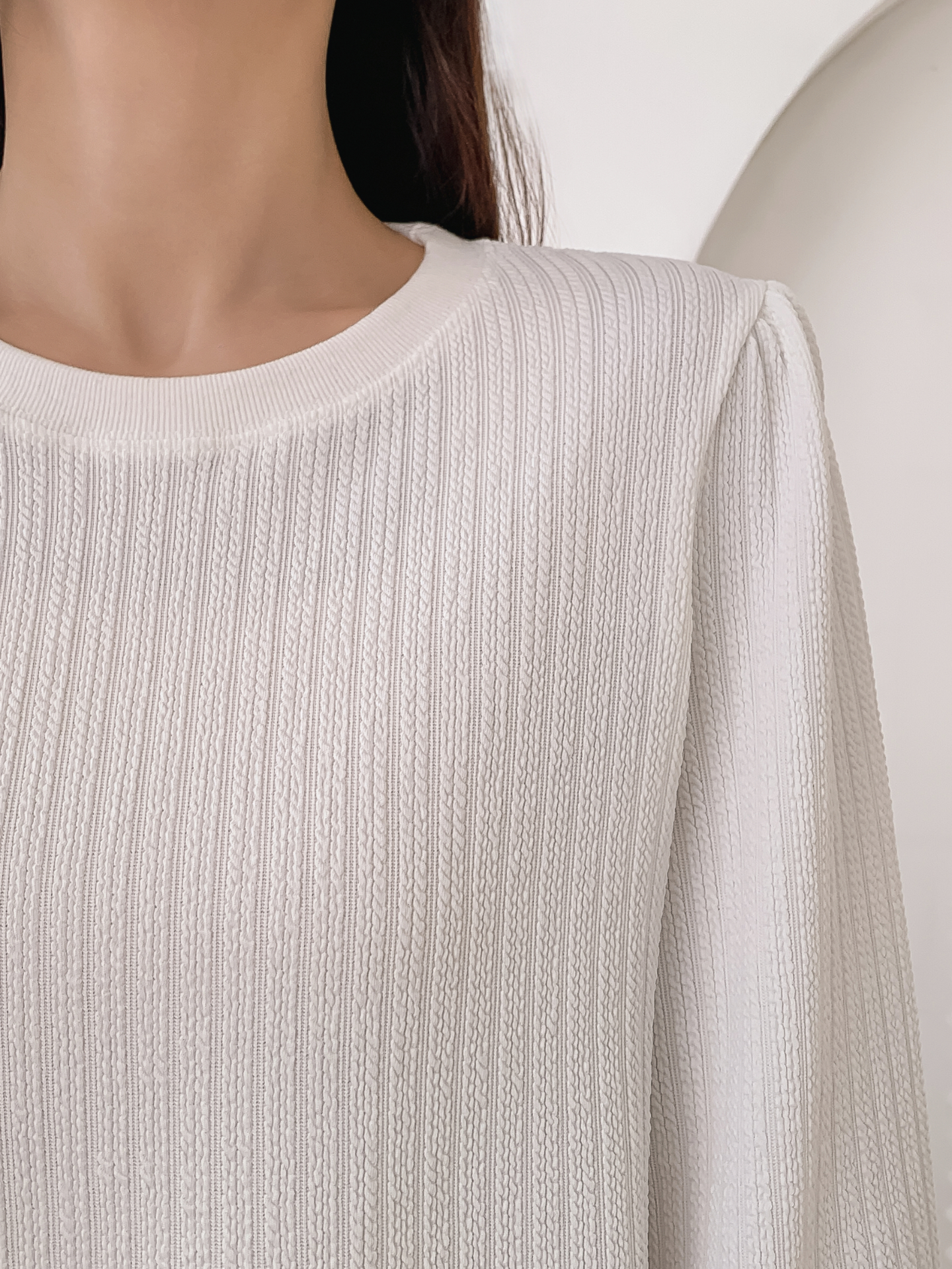 ラウンドネックメロウパフスリーブルーズ長袖Tシャツ | 詳細画像28