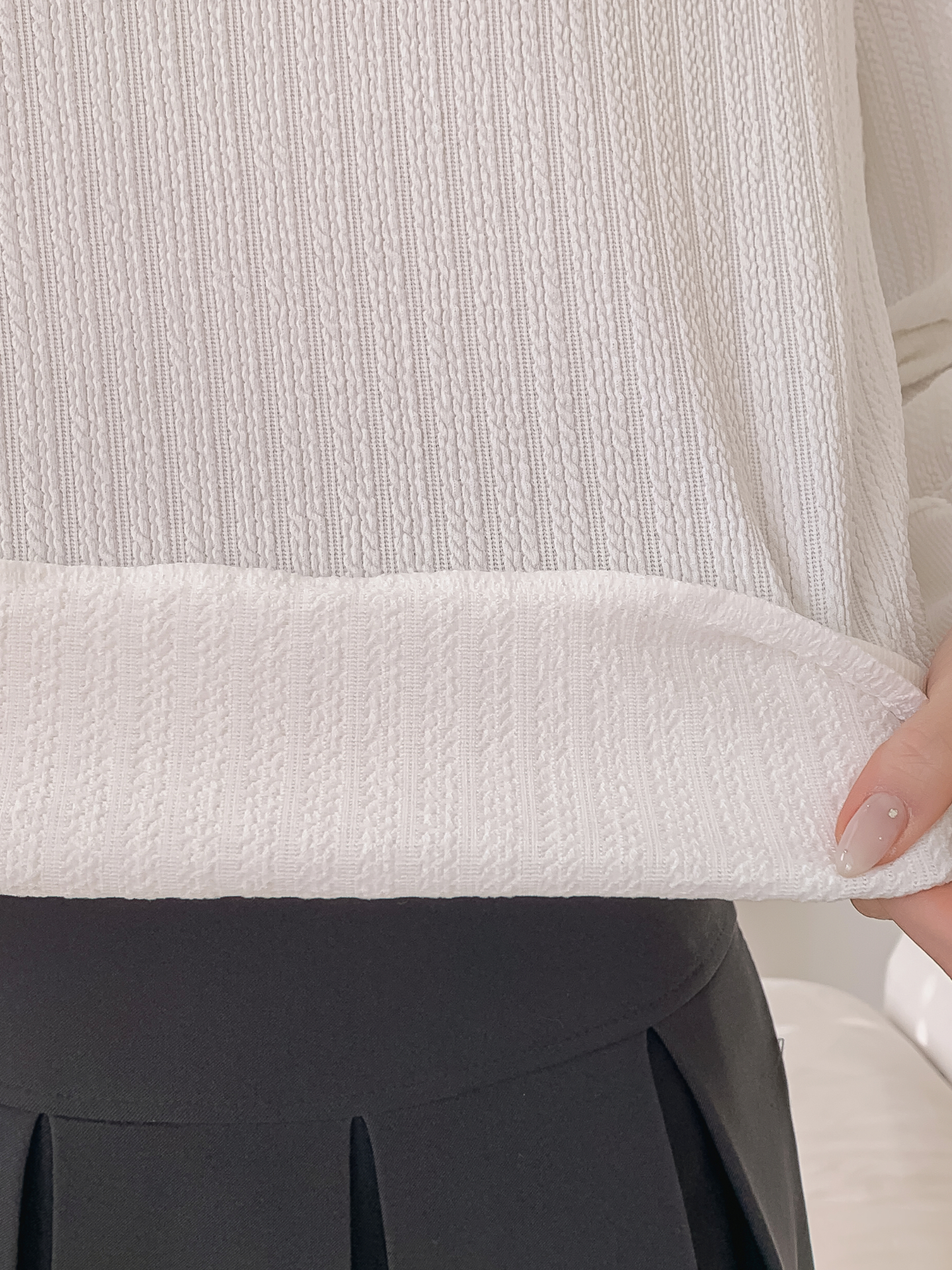 ラウンドネックメロウパフスリーブルーズ長袖Tシャツ | 詳細画像30