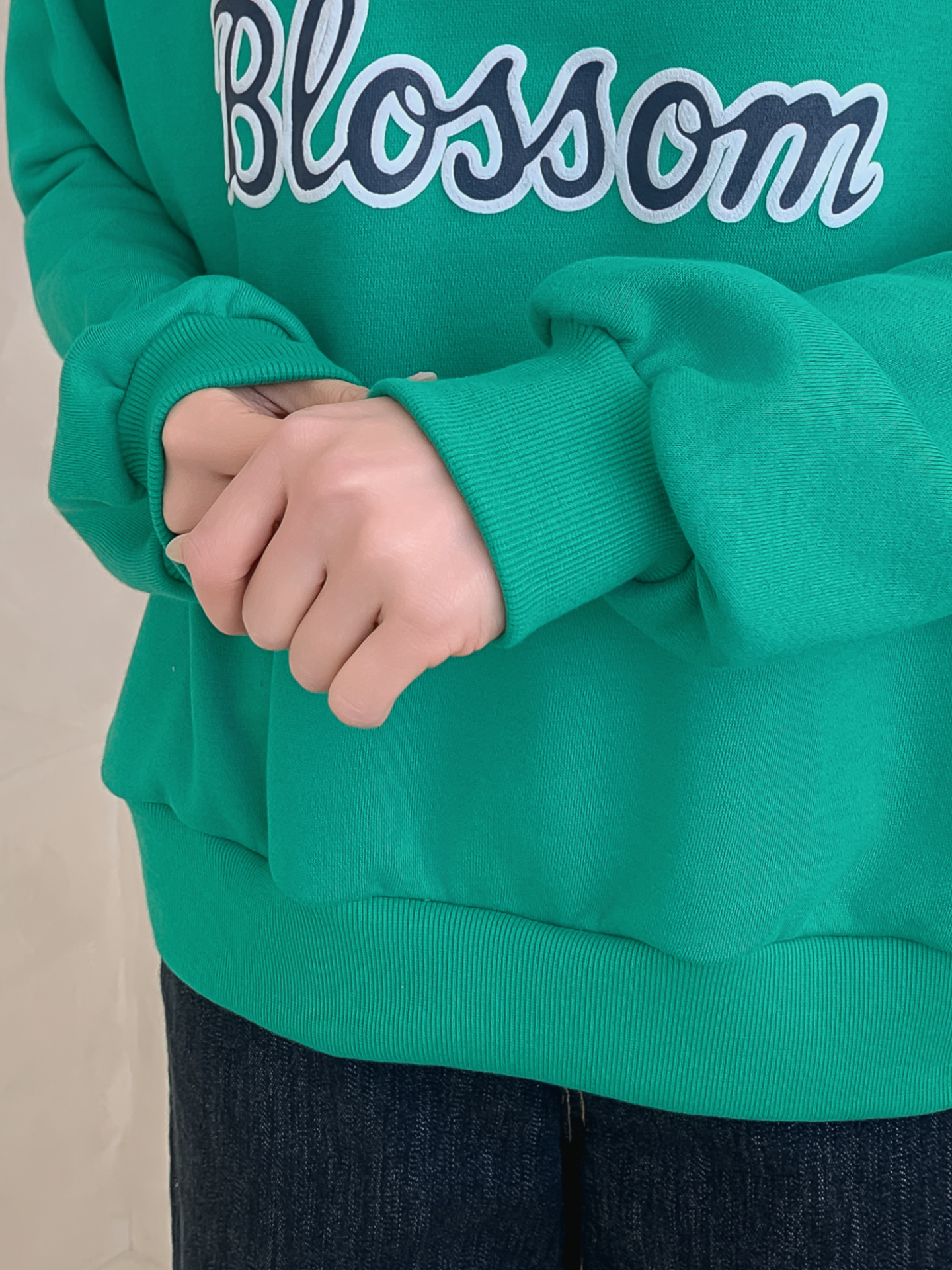 ラウンドネックルーズ長袖レタリングスウェット | 詳細画像10