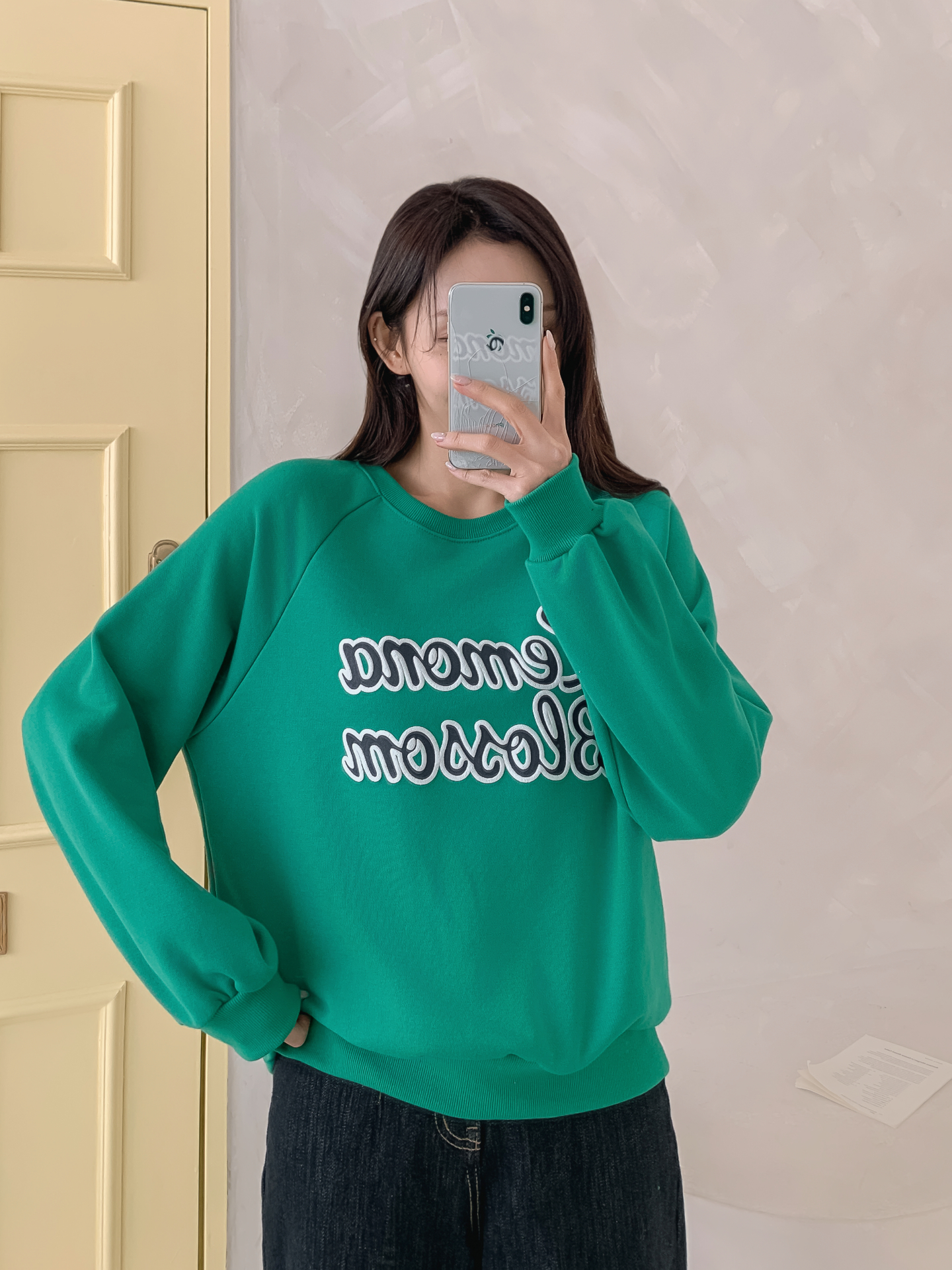 ラウンドネックルーズ長袖レタリングスウェット | 詳細画像15