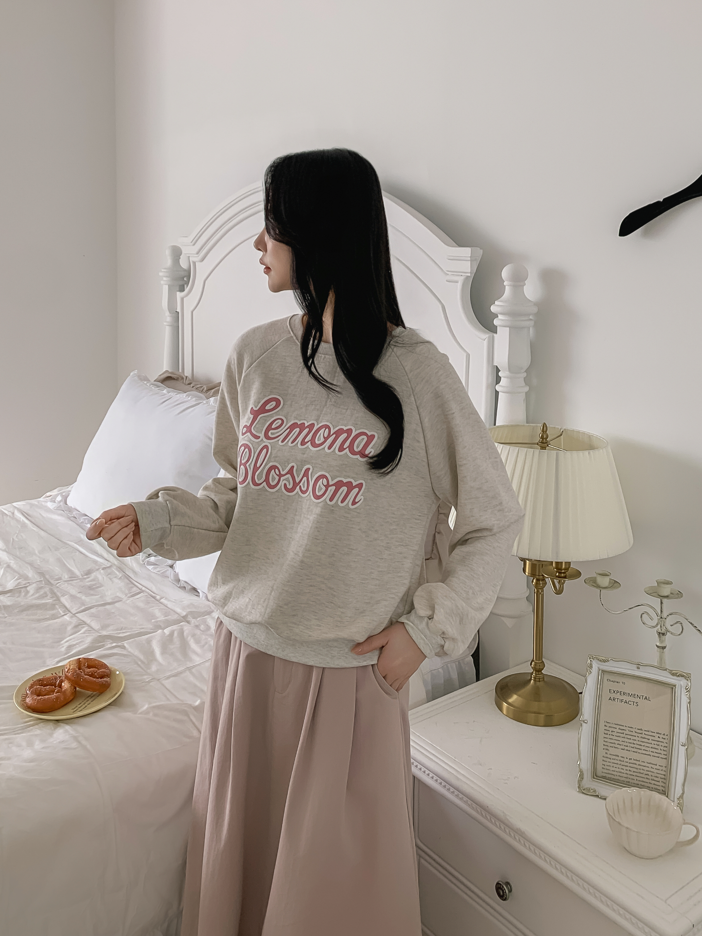 ラウンドネックルーズ長袖レタリングスウェット | 詳細画像18