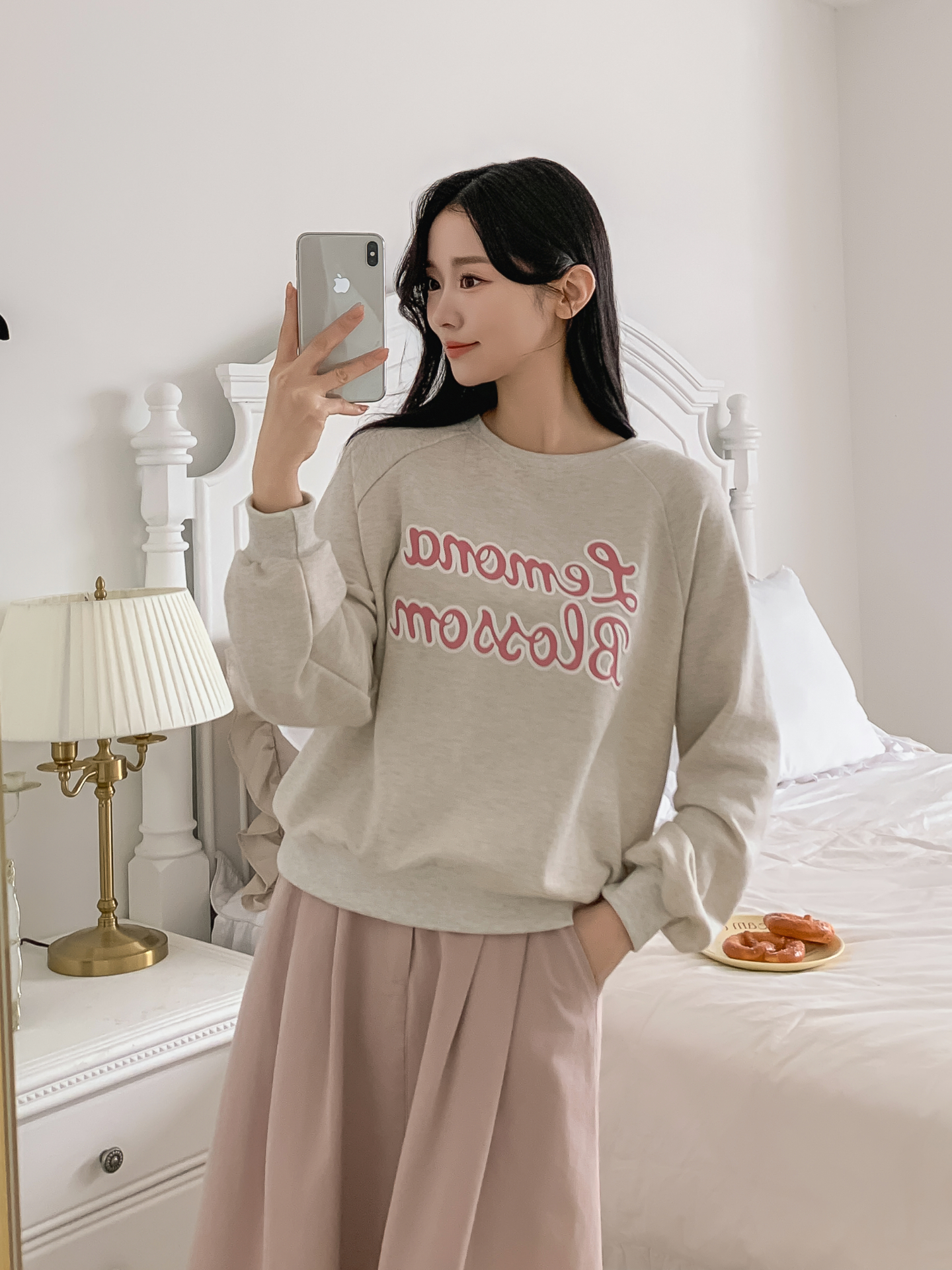 ラウンドネックルーズ長袖レタリングスウェット | 詳細画像28