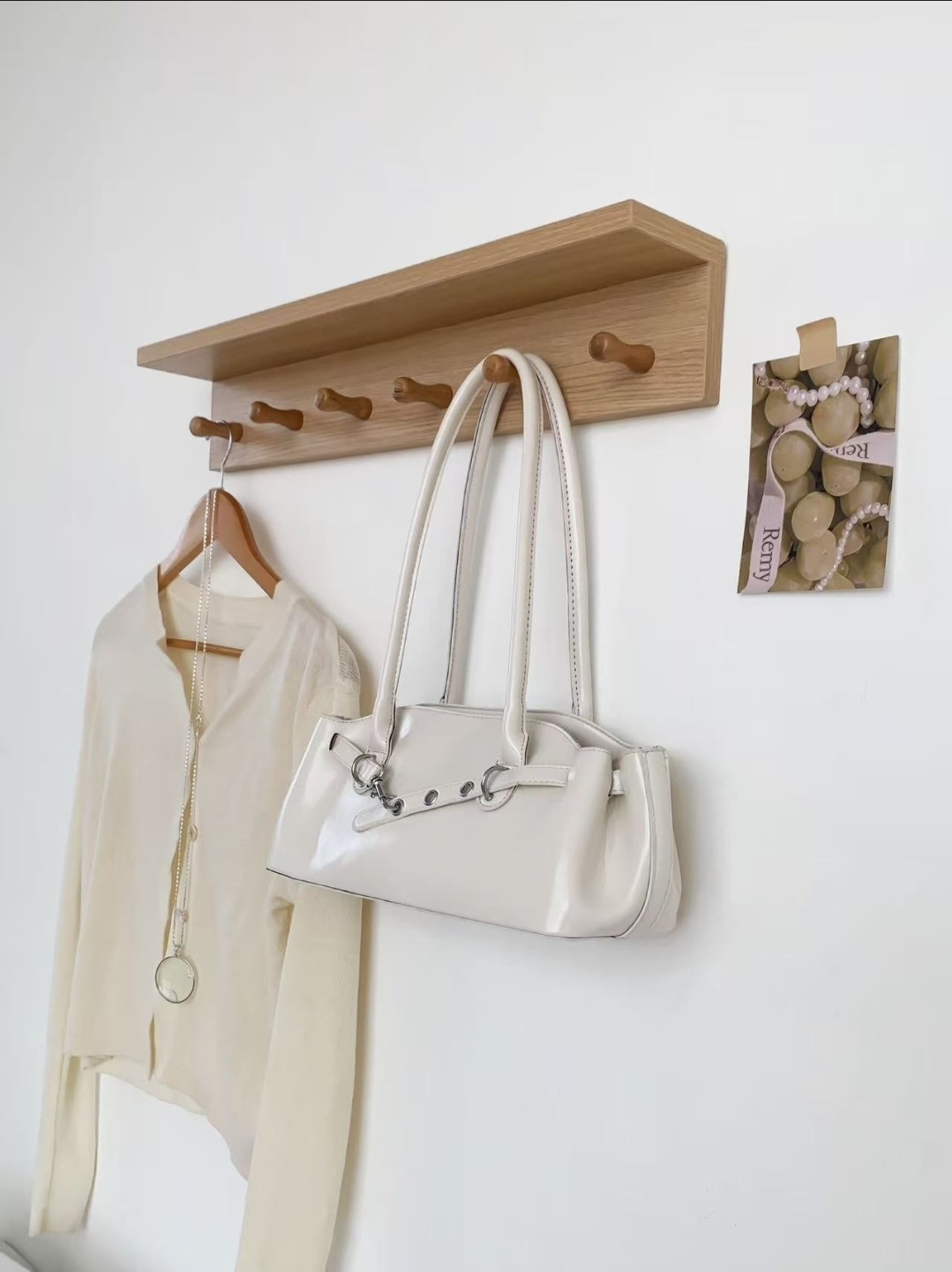 レザー調ジップアップポケットトートバッグ | 詳細画像13