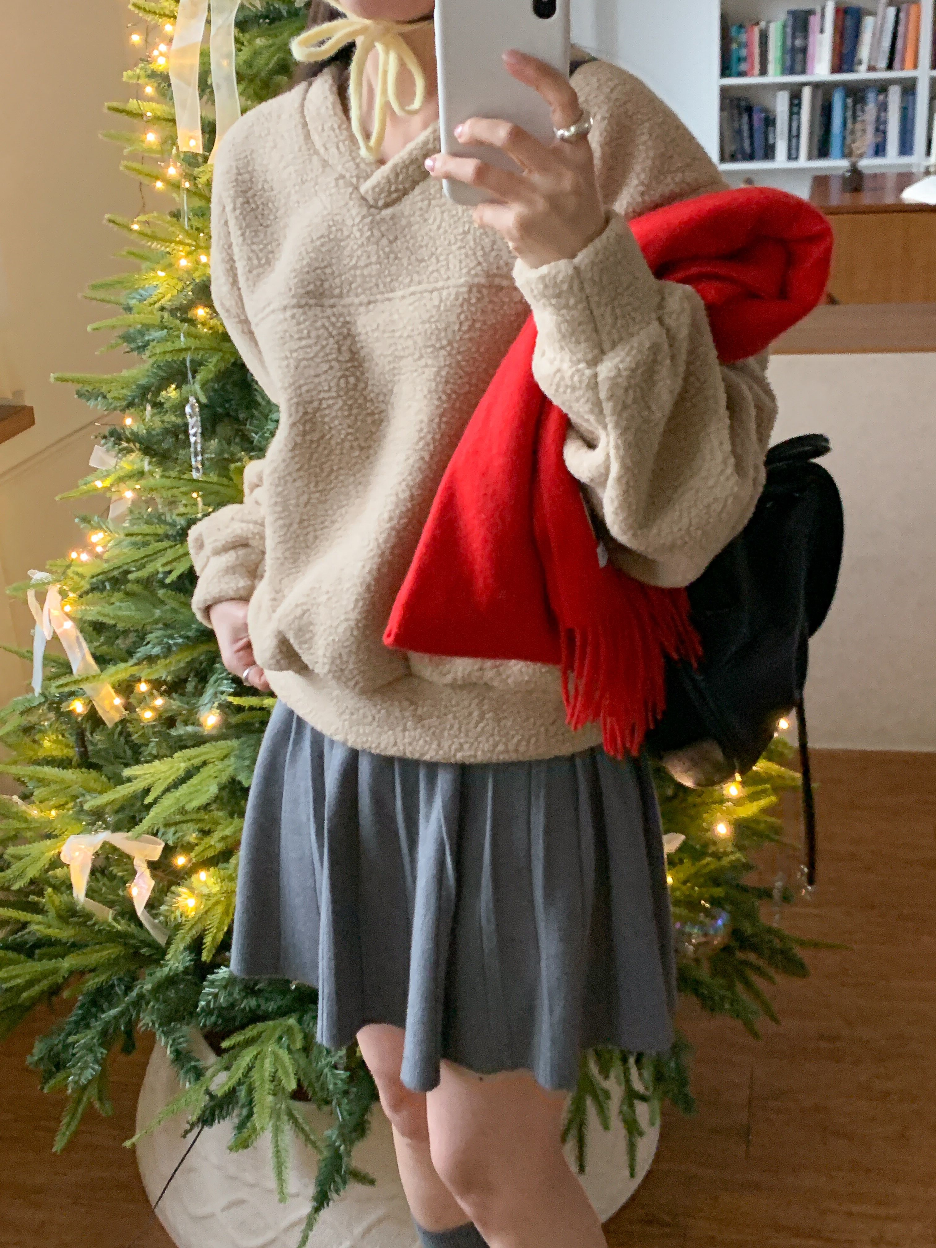 ブークレVネックラインルーズ長袖スウェット | 詳細画像12