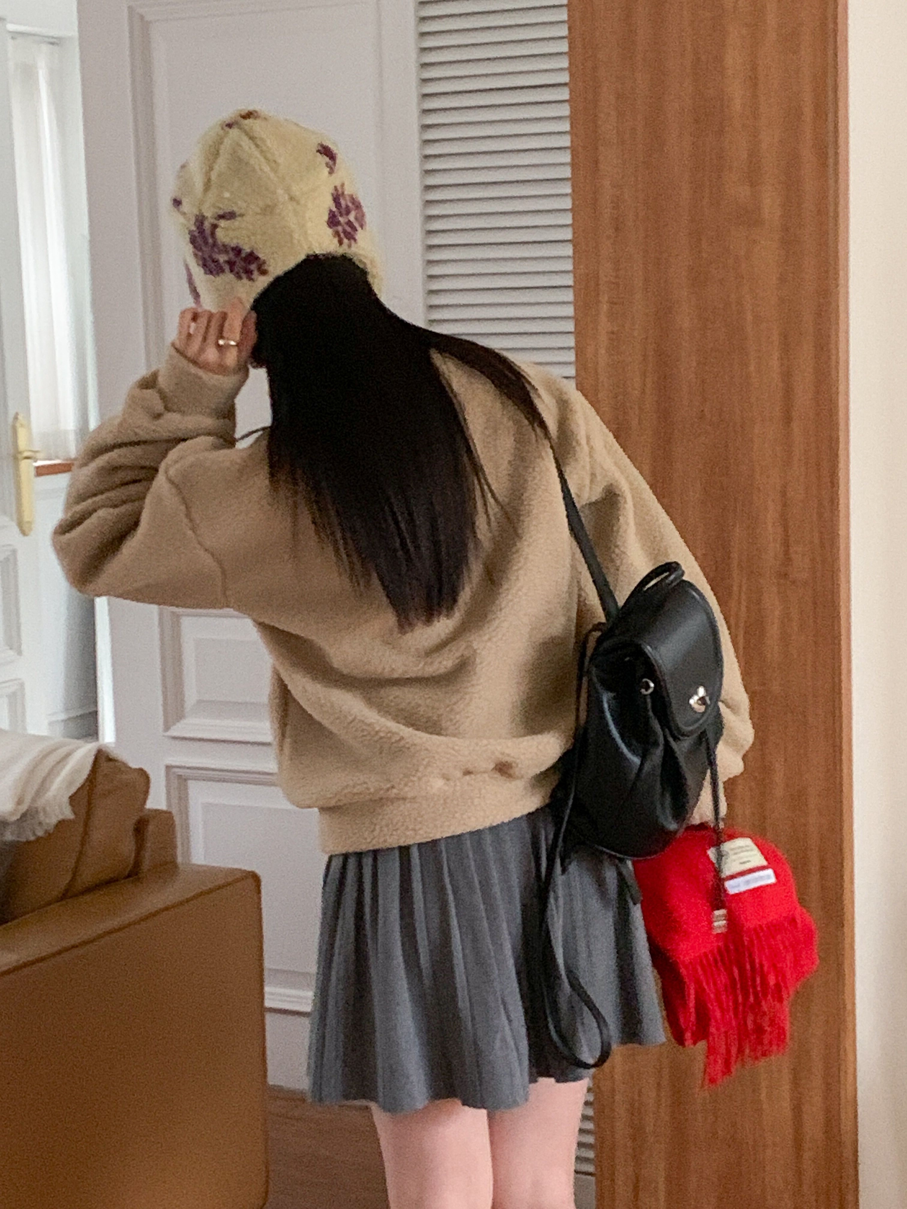 ブークレVネックラインルーズ長袖スウェット | 詳細画像17