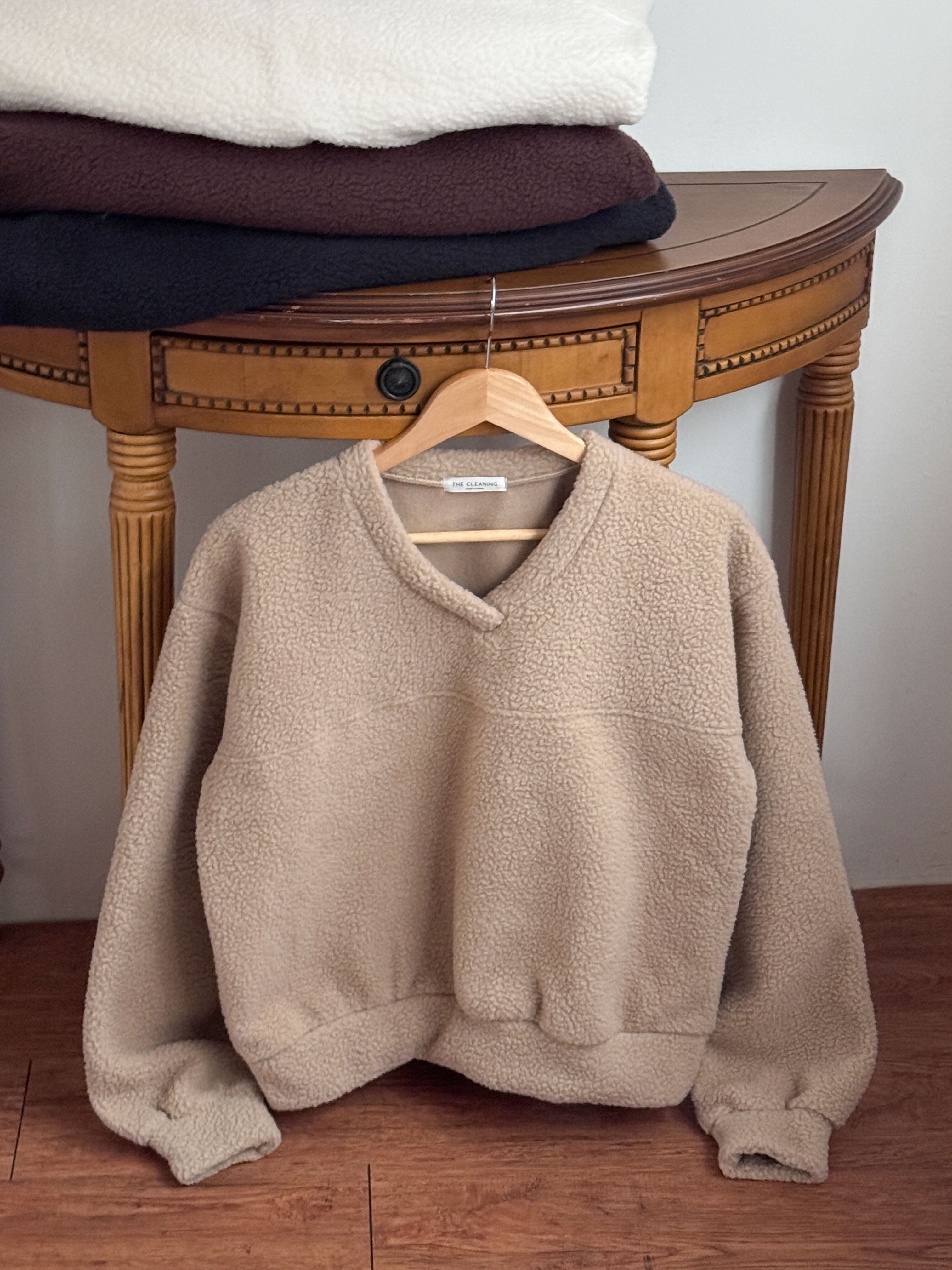 ブークレVネックラインルーズ長袖スウェット | 詳細画像19