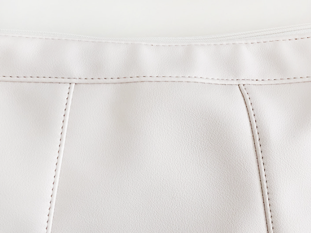 レザー調ジップアップシャーリングドローストリングラインショルダーバッグ | 詳細画像18