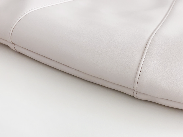 レザー調ジップアップシャーリングドローストリングラインショルダーバッグ | 詳細画像19