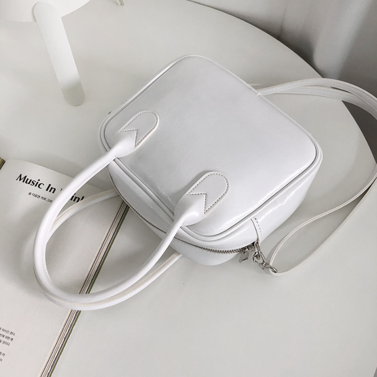 レザー調ジップアップストラップショルダーバッグハンドバッグストラップセット(バックルあり) | 詳細画像19