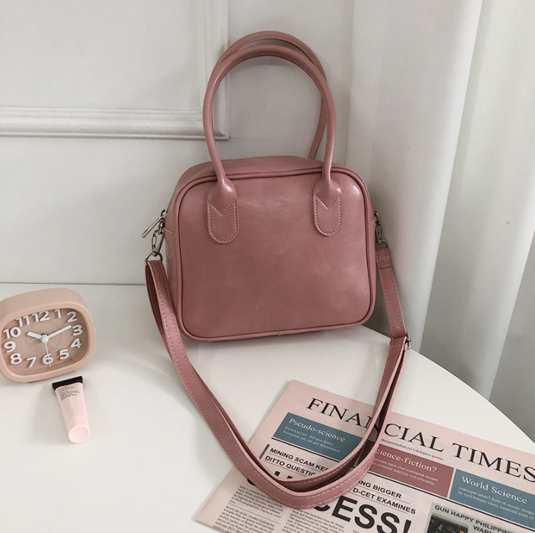 レザー調ジップアップストラップショルダーバッグハンドバッグストラップセット(バックルあり) | 詳細画像25