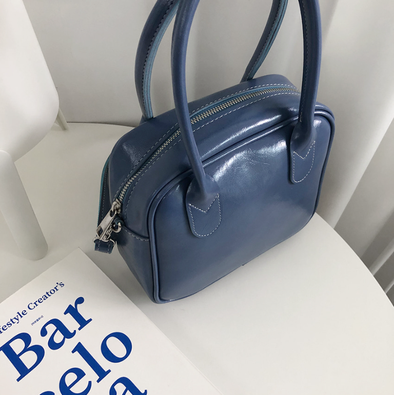 レザー調ジップアップストラップショルダーバッグハンドバッグストラップセット(バックルあり) | 詳細画像26