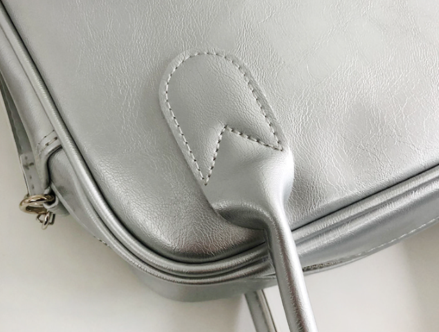 レザー調ジップアップストラップショルダーバッグハンドバッグストラップセット(バックルあり) | 詳細画像28