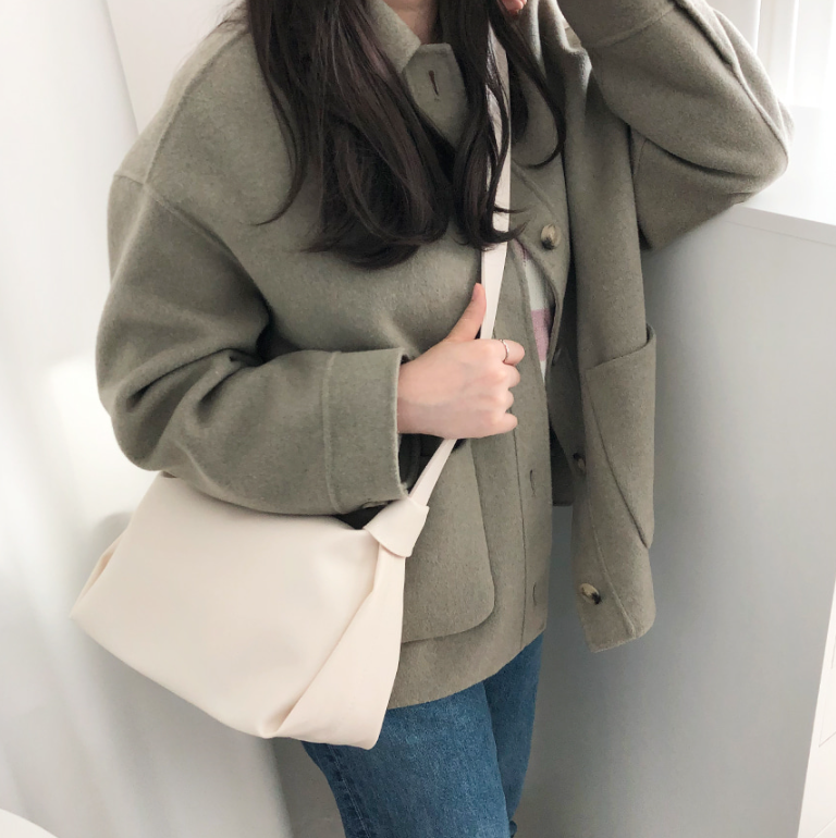 レザー調ジップアップバックルショルダーバッグ | 詳細画像4