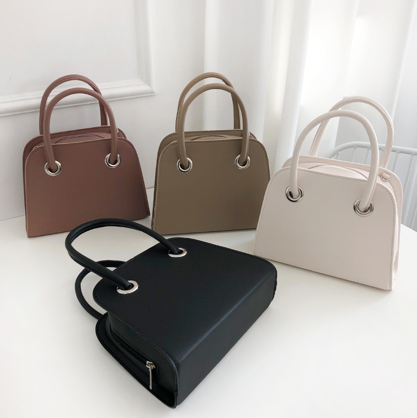 レザー調ジップアップHラインDリングショルダーバッグハンドバッグストラップセット(バックルあり) | 詳細画像4