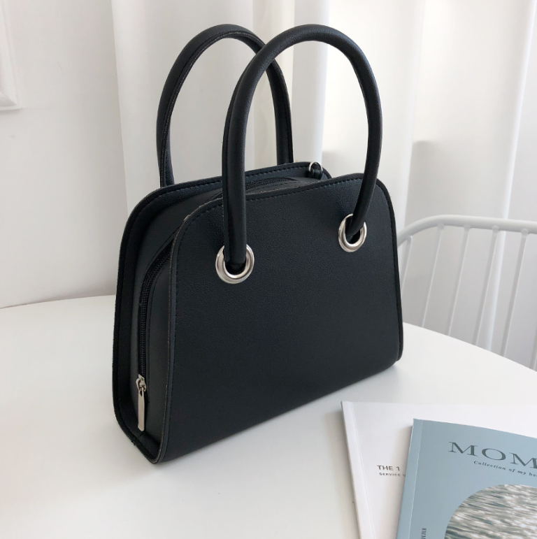 レザー調ジップアップHラインDリングショルダーバッグハンドバッグストラップセット(バックルあり) | 詳細画像7