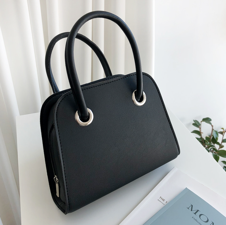 レザー調ジップアップHラインDリングショルダーバッグハンドバッグストラップセット(バックルあり) | 詳細画像9