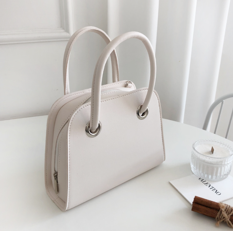 レザー調ジップアップHラインDリングショルダーバッグハンドバッグストラップセット(バックルあり) | 詳細画像15