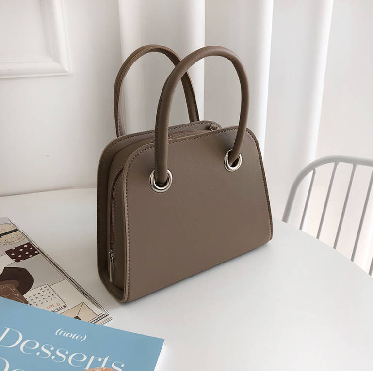 レザー調ジップアップHラインDリングショルダーバッグハンドバッグストラップセット(バックルあり) | 詳細画像19