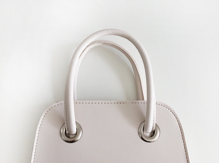 レザー調ジップアップHラインDリングショルダーバッグハンドバッグストラップセット(バックルあり) | 詳細画像23