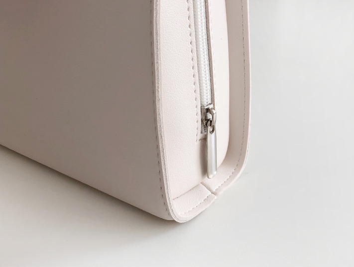 レザー調ジップアップHラインDリングショルダーバッグハンドバッグストラップセット(バックルあり) | 詳細画像25