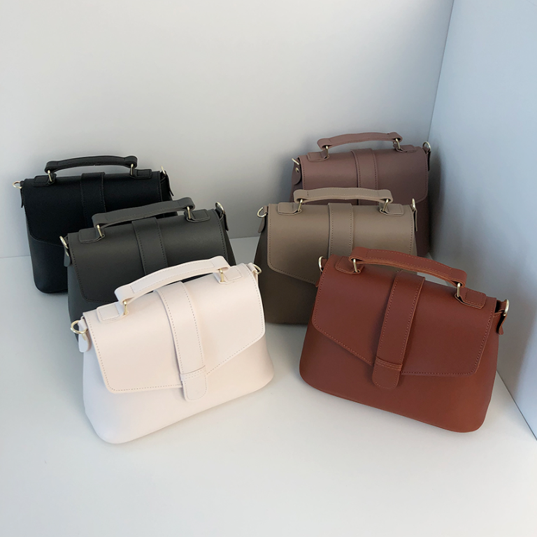 レザー調ジップアップDリングマグネットボタンショルダーバッグハンドバッグストラップセット(バックルあり) | 詳細画像5