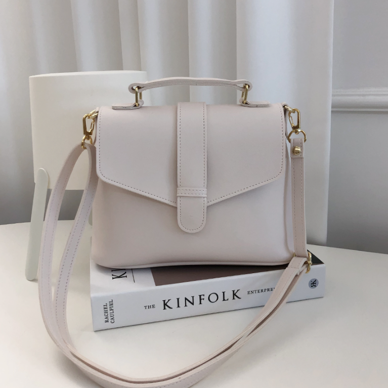 レザー調ジップアップDリングマグネットボタンショルダーバッグハンドバッグストラップセット(バックルあり) | 詳細画像15