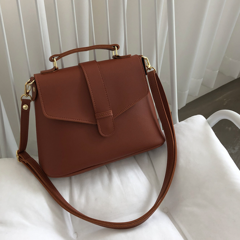 レザー調ジップアップDリングマグネットボタンショルダーバッグハンドバッグストラップセット(バックルあり) | 詳細画像30