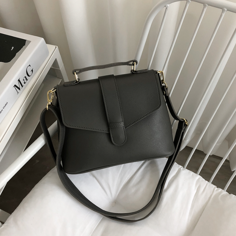 レザー調ジップアップDリングマグネットボタンショルダーバッグハンドバッグストラップセット(バックルあり) | 詳細画像34