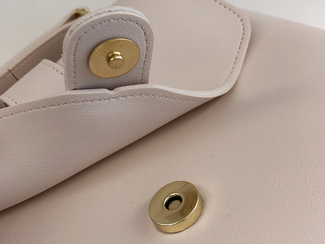 レザー調ジップアップDリングマグネットボタンショルダーバッグハンドバッグストラップセット(バックルあり) | 詳細画像42