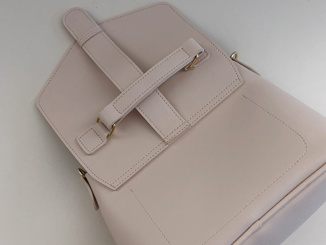 レザー調ジップアップDリングマグネットボタンショルダーバッグハンドバッグストラップセット(バックルあり) | 詳細画像43