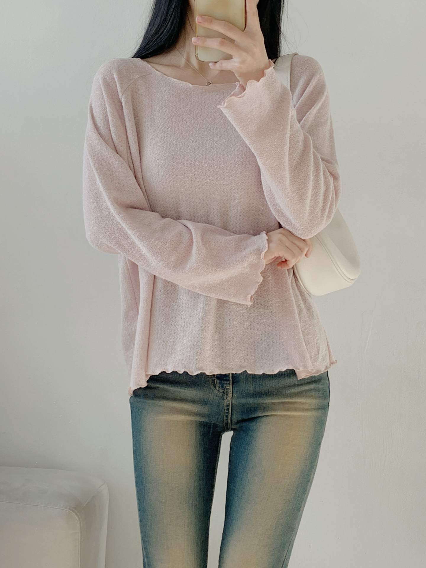 ボートネックメロウラグランルーズ長袖ニット | 詳細画像8