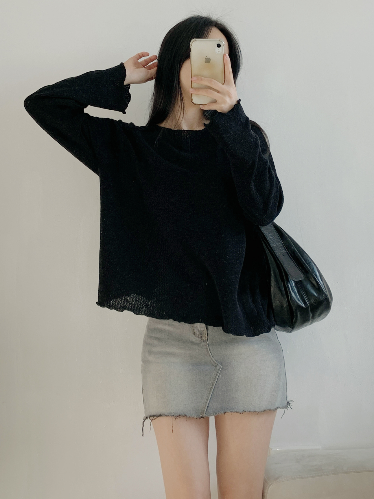 ボートネックメロウラグランルーズ長袖ニット | 詳細画像15