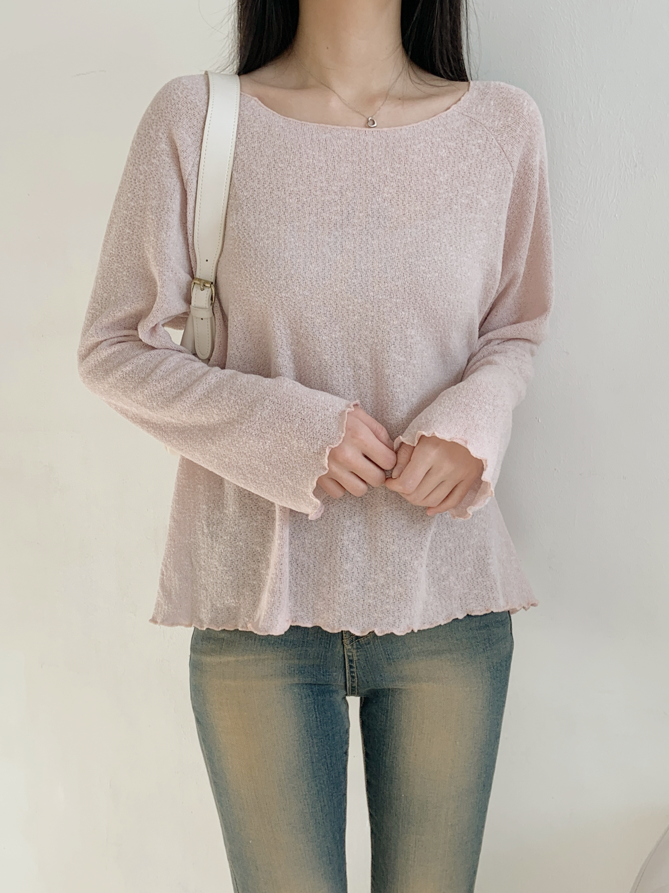 ボートネックメロウラグランルーズ長袖ニット | 詳細画像9