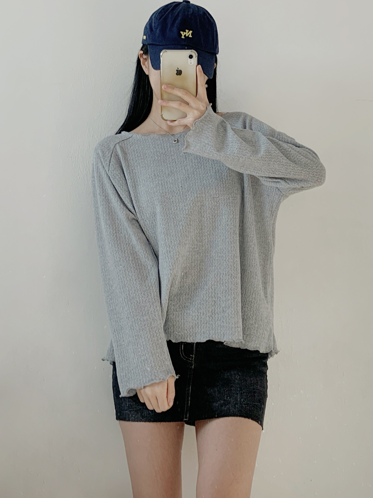 ボートネックメロウラグランルーズ長袖ニット | 詳細画像11