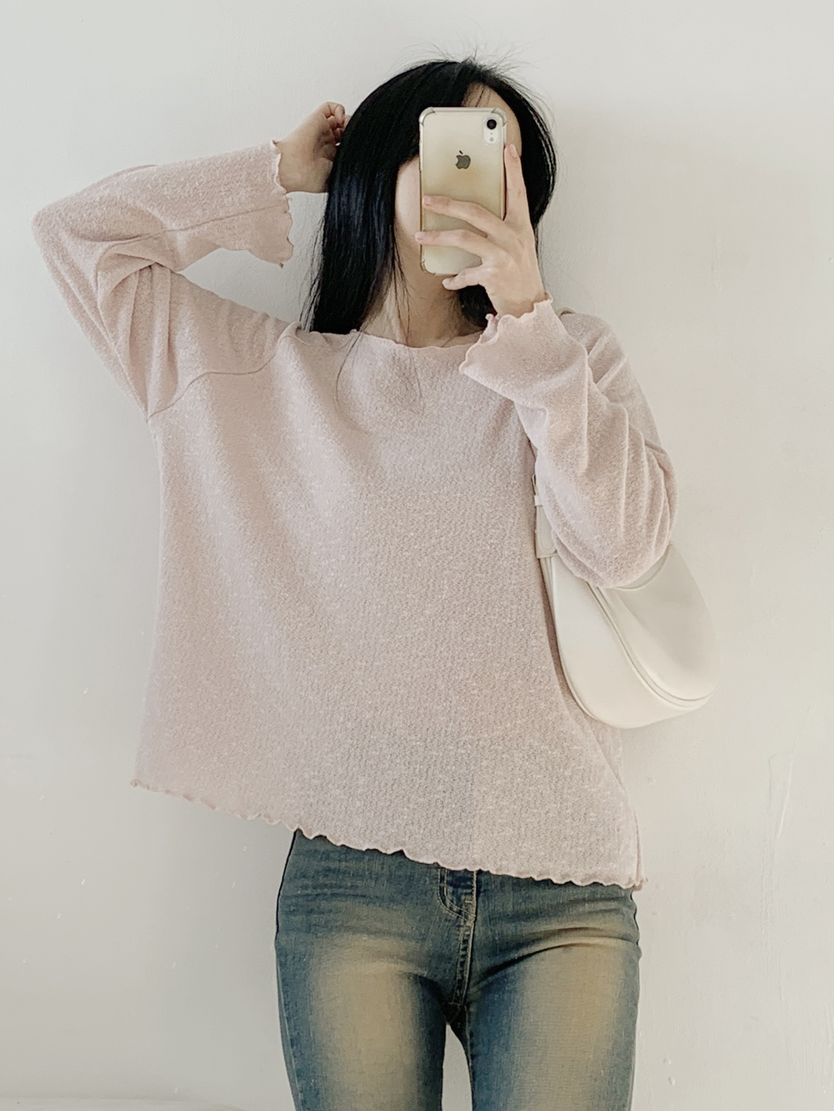 ボートネックメロウラグランルーズ長袖ニット | 詳細画像7