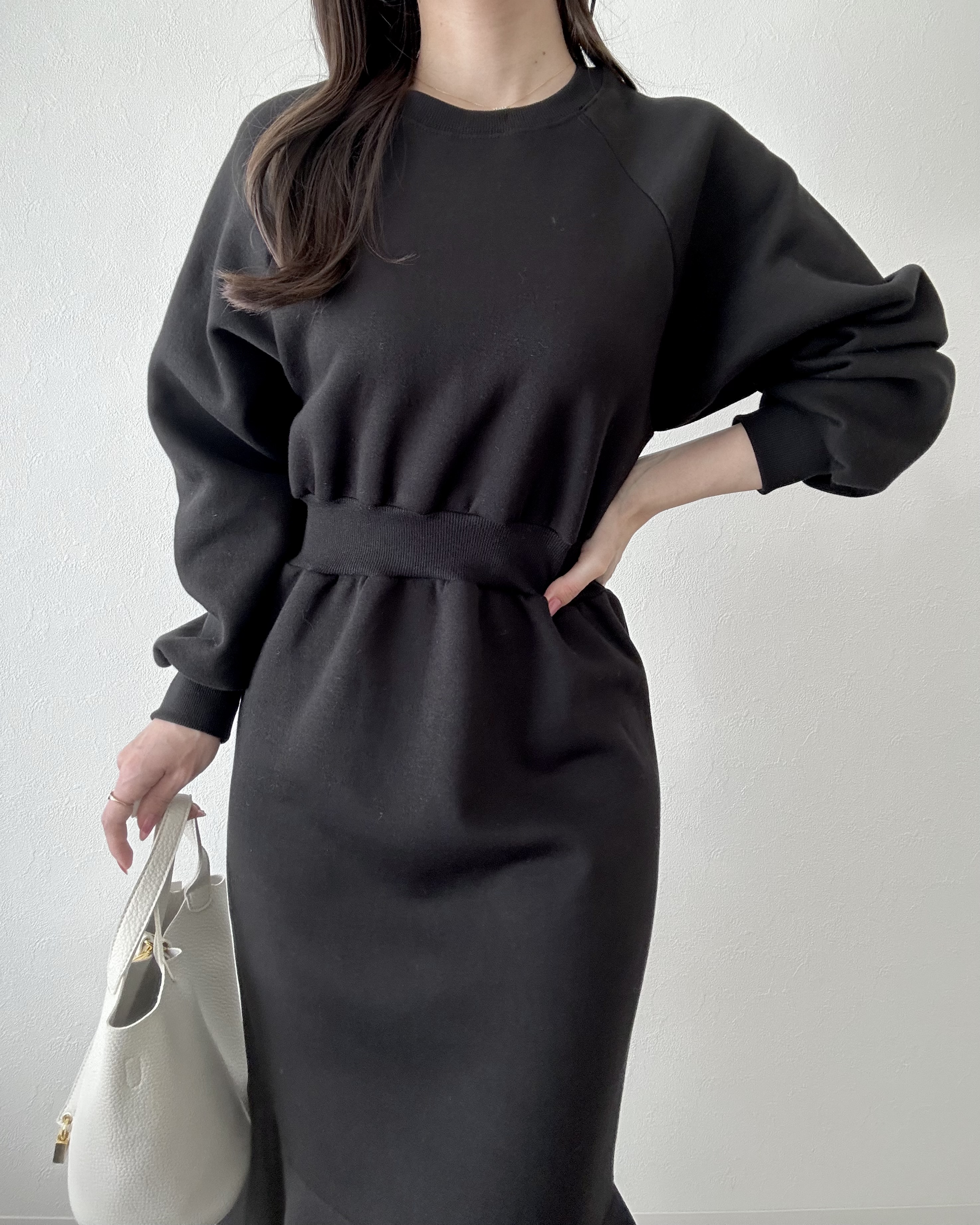 裏起毛ラグランマーメイドスウェットワンピース | 詳細画像7