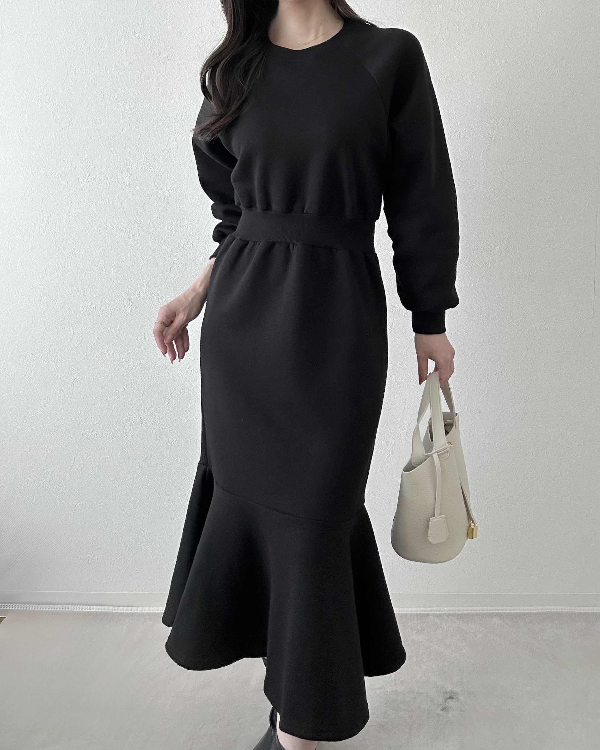 裏起毛ラグランマーメイドスウェットワンピース | 詳細画像9