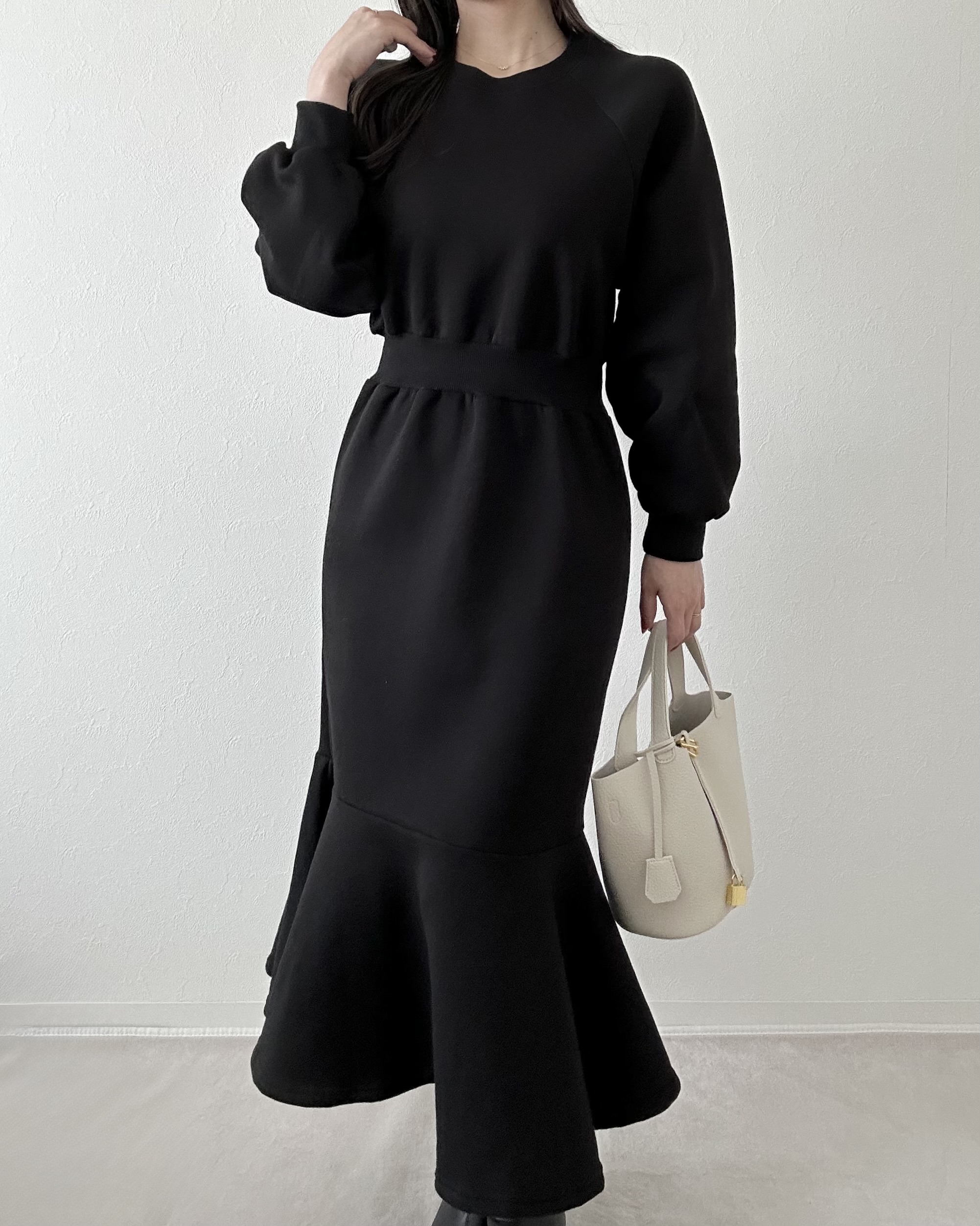 裏起毛ラグランマーメイドスウェットワンピース | 詳細画像10