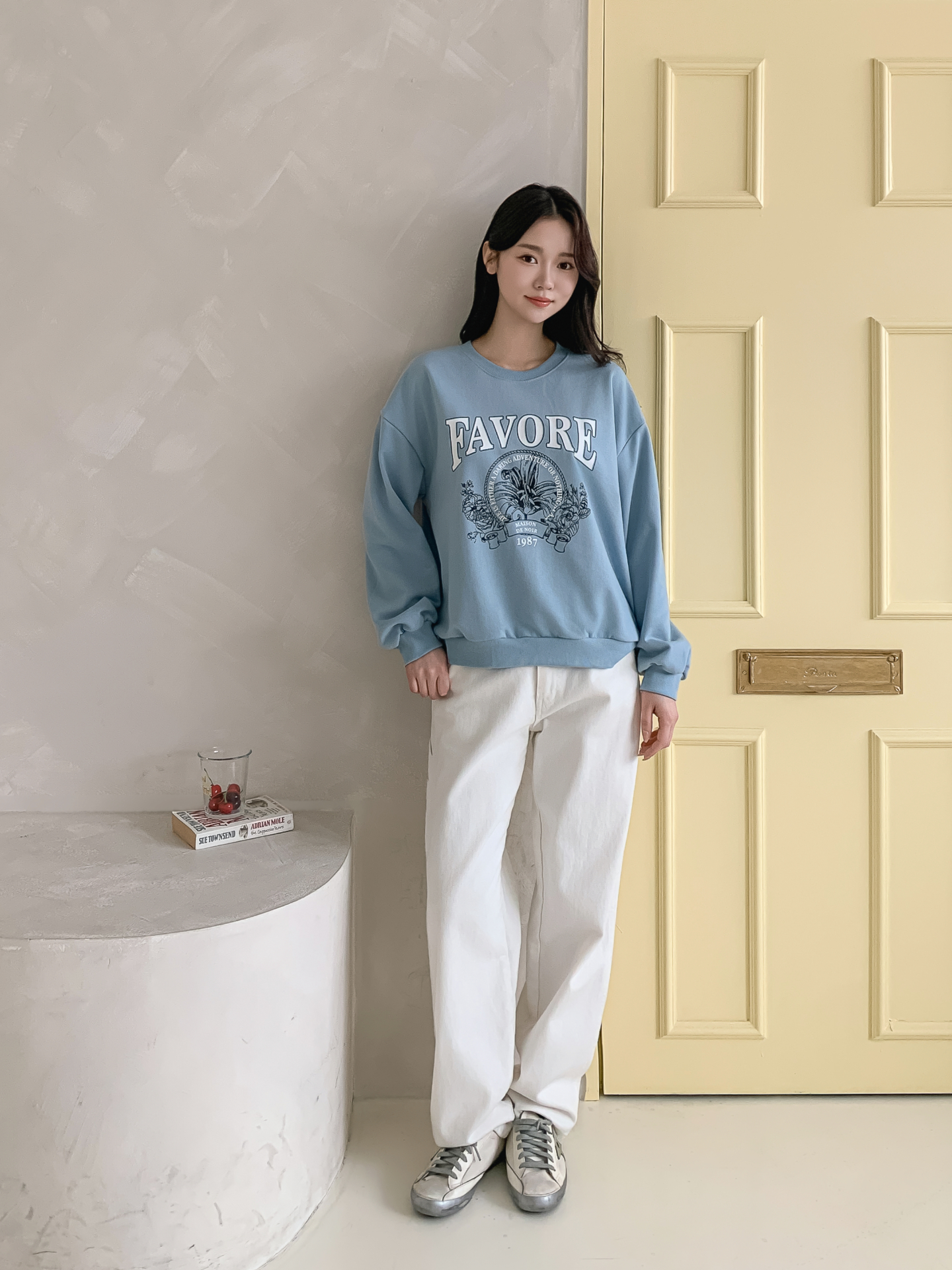 ラウンドネックルーズ長袖プリントスウェット | 詳細画像2