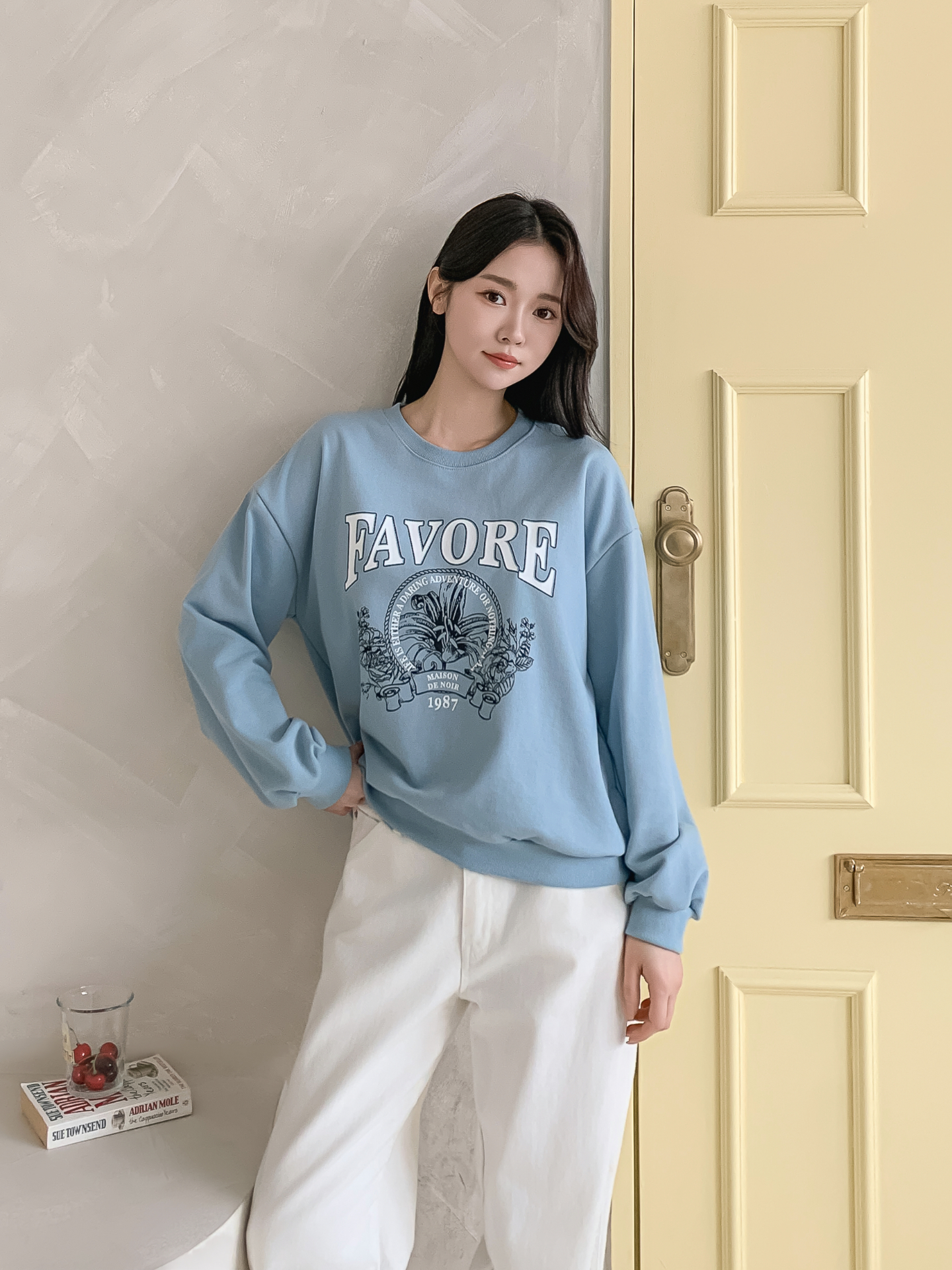 ラウンドネックルーズ長袖プリントスウェット | 詳細画像7