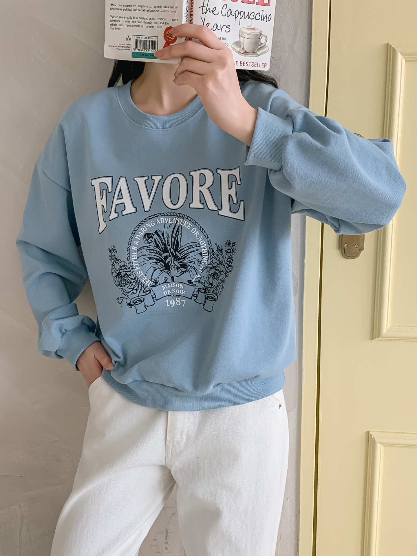 ラウンドネックルーズ長袖プリントスウェット | 詳細画像9