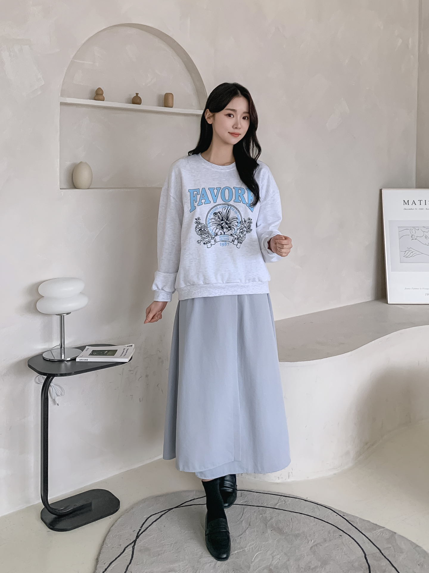 ラウンドネックルーズ長袖プリントスウェット | 詳細画像16