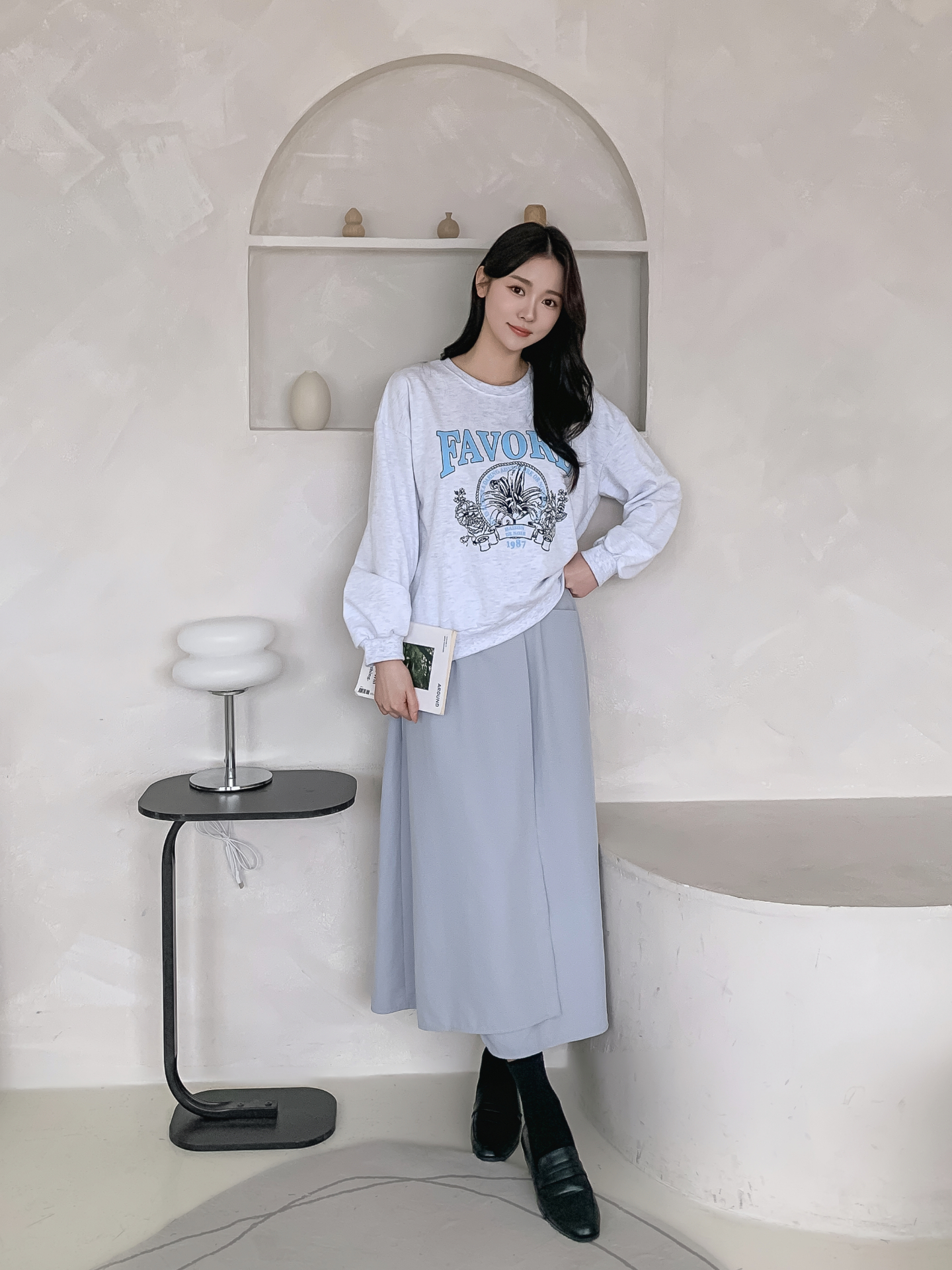 ラウンドネックルーズ長袖プリントスウェット | 詳細画像19