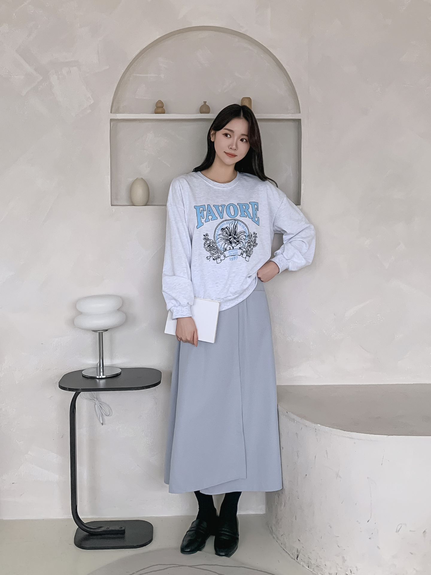 ラウンドネックルーズ長袖プリントスウェット | 詳細画像21