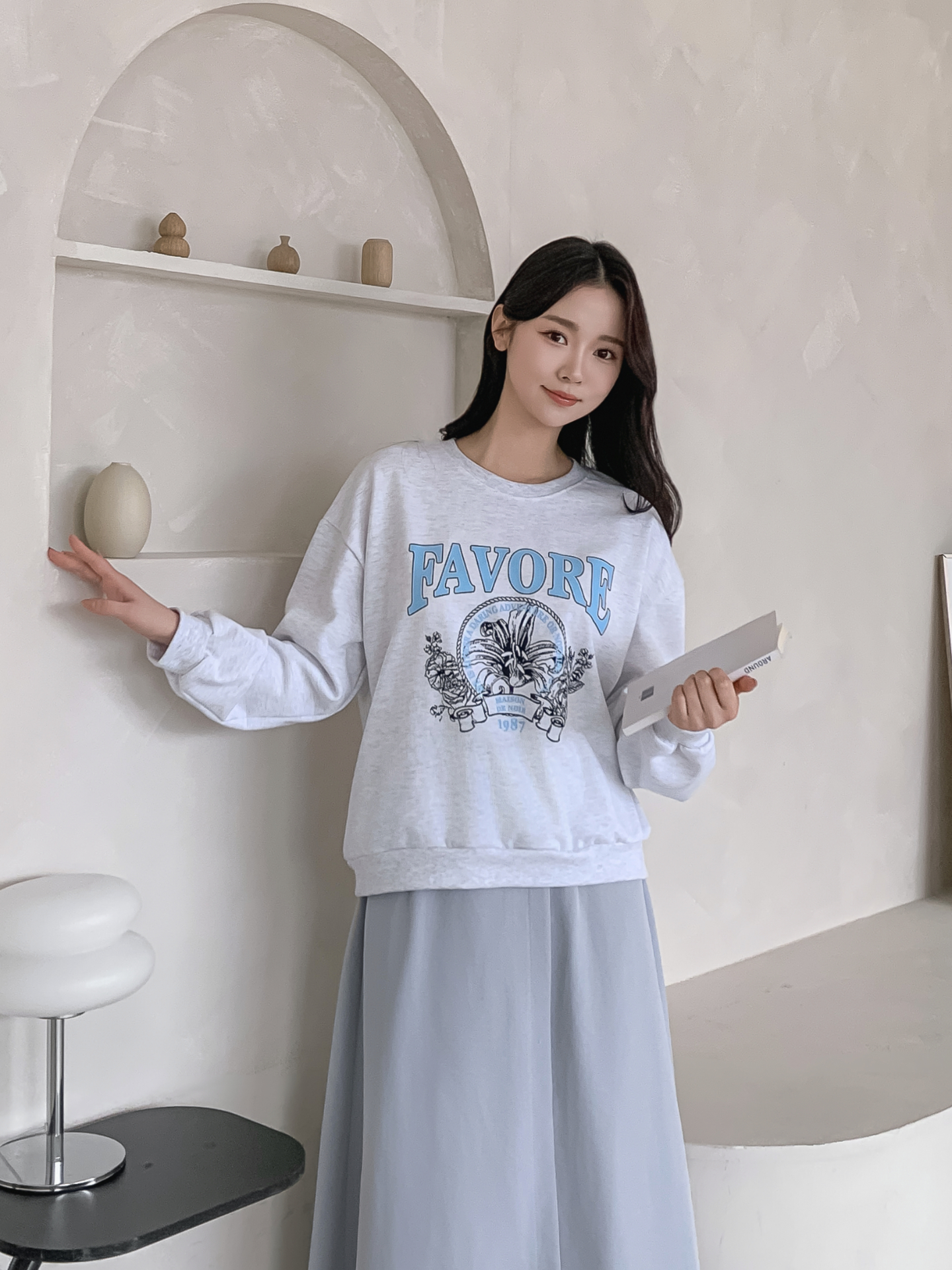 ラウンドネックルーズ長袖プリントスウェット | 詳細画像22