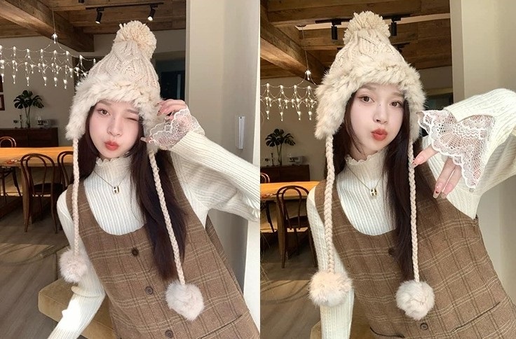 リブレースハーフネックスリムベルスリーブ長袖ニット | 詳細画像16